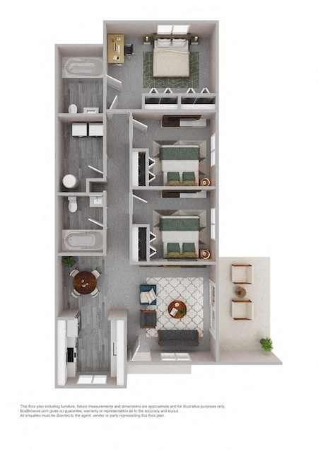 a floor plan of a 1 bedroom floor plan